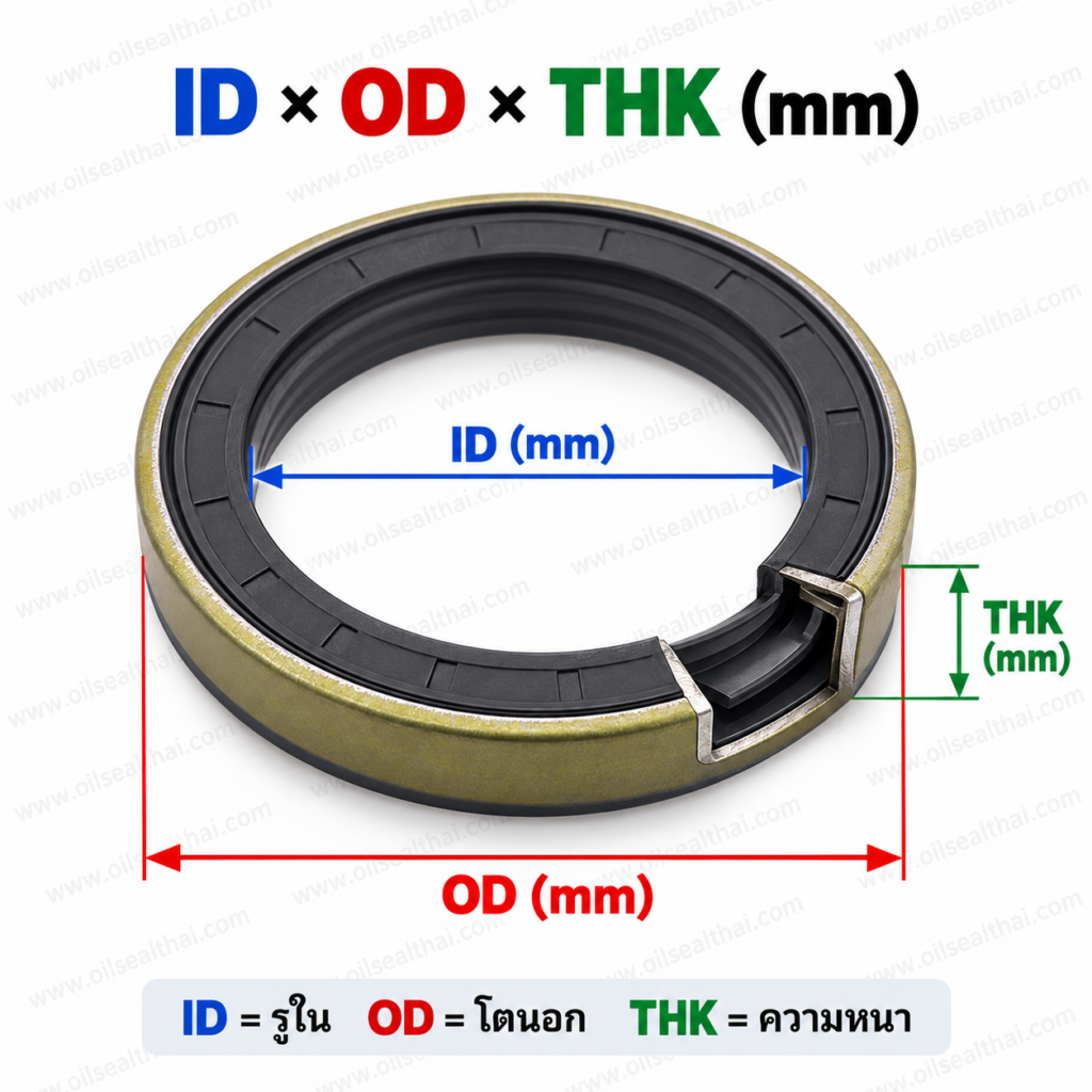 วัดขนาด Cassette oil seal